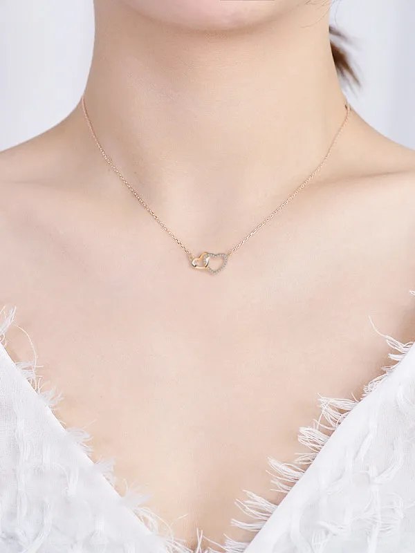 Interlocking Diamond Heart Necklace