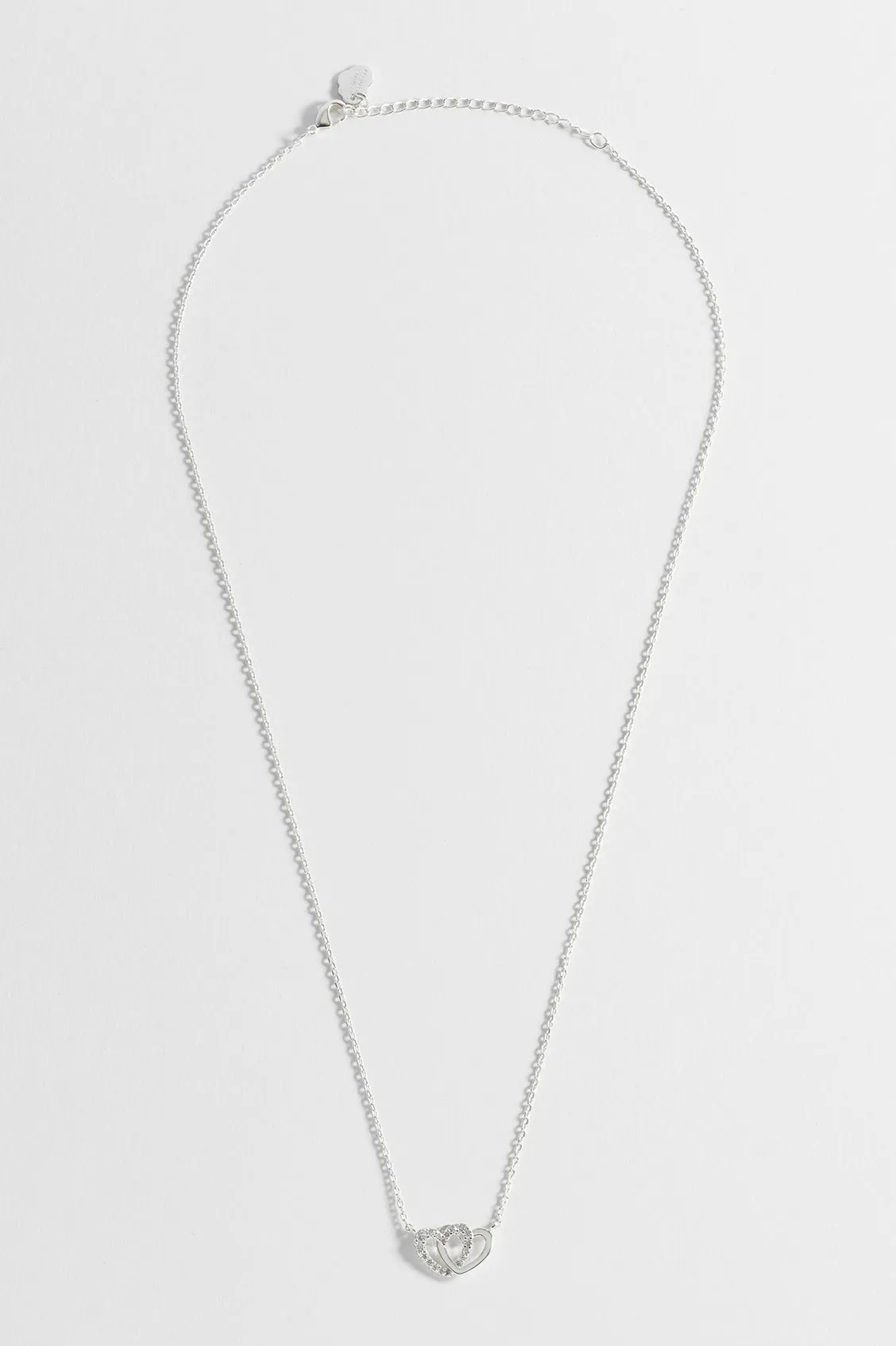 Interlocking Heart CZ Necklace