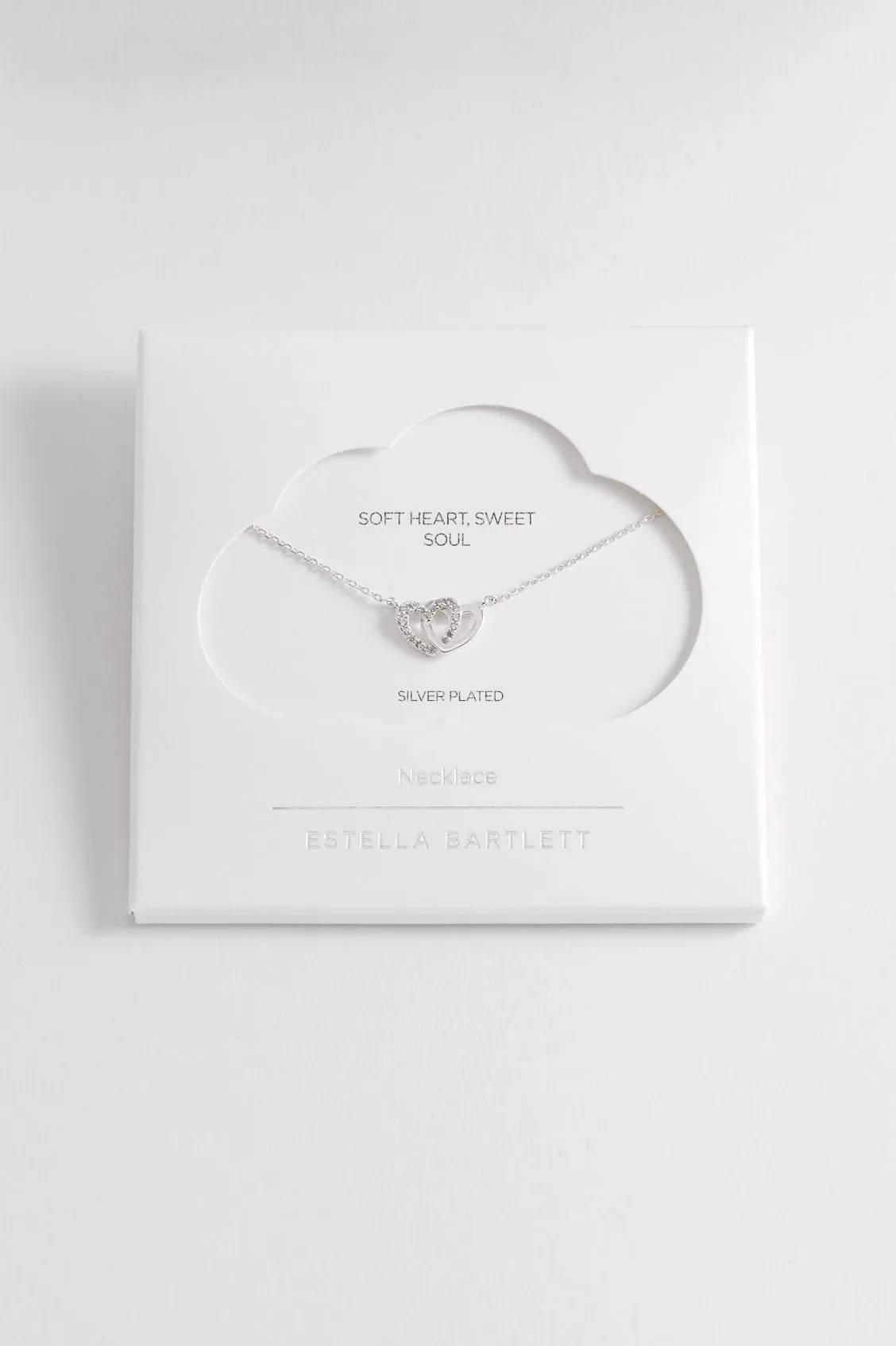 Interlocking Heart CZ Necklace