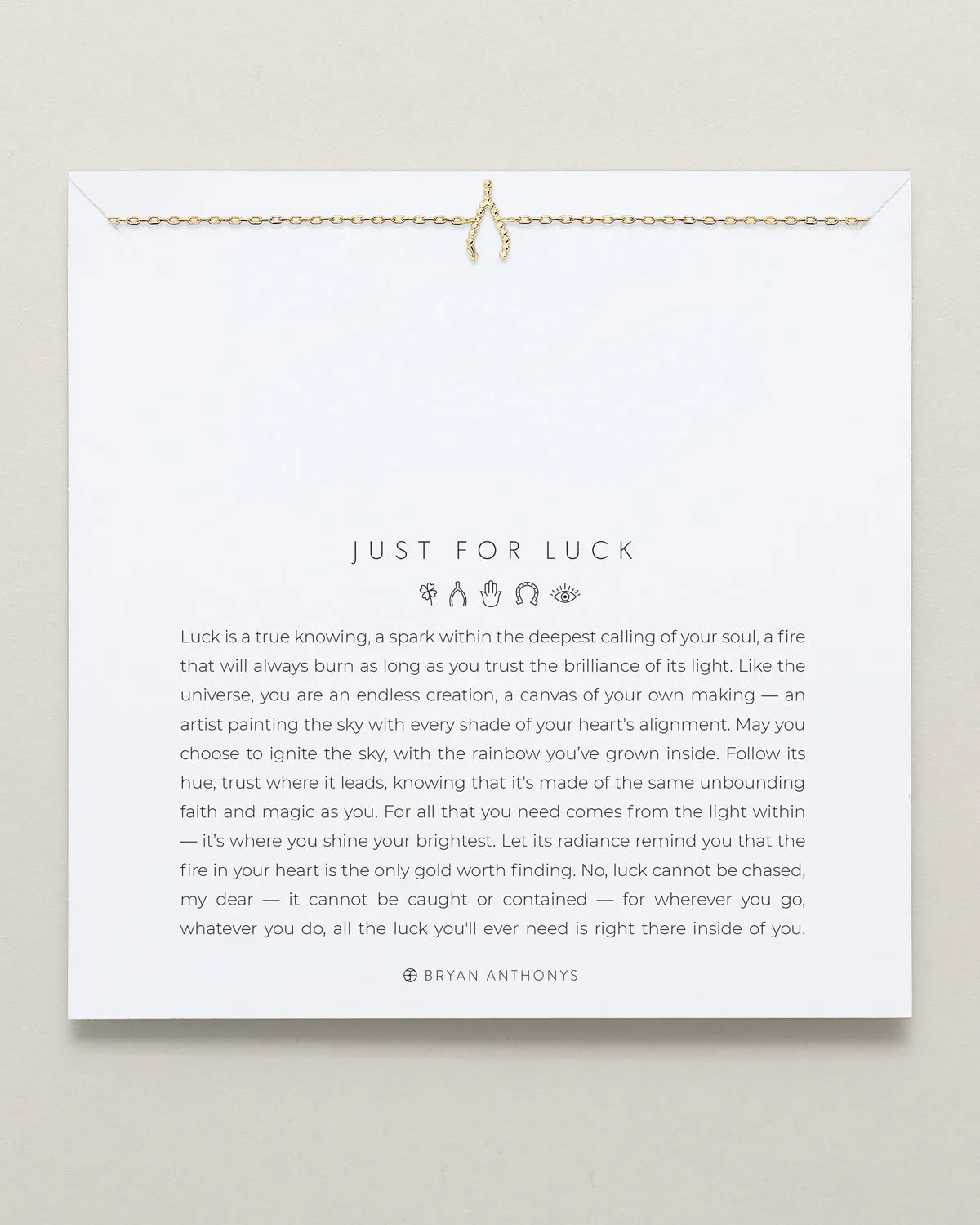 Just For Luck Wishbone Necklace