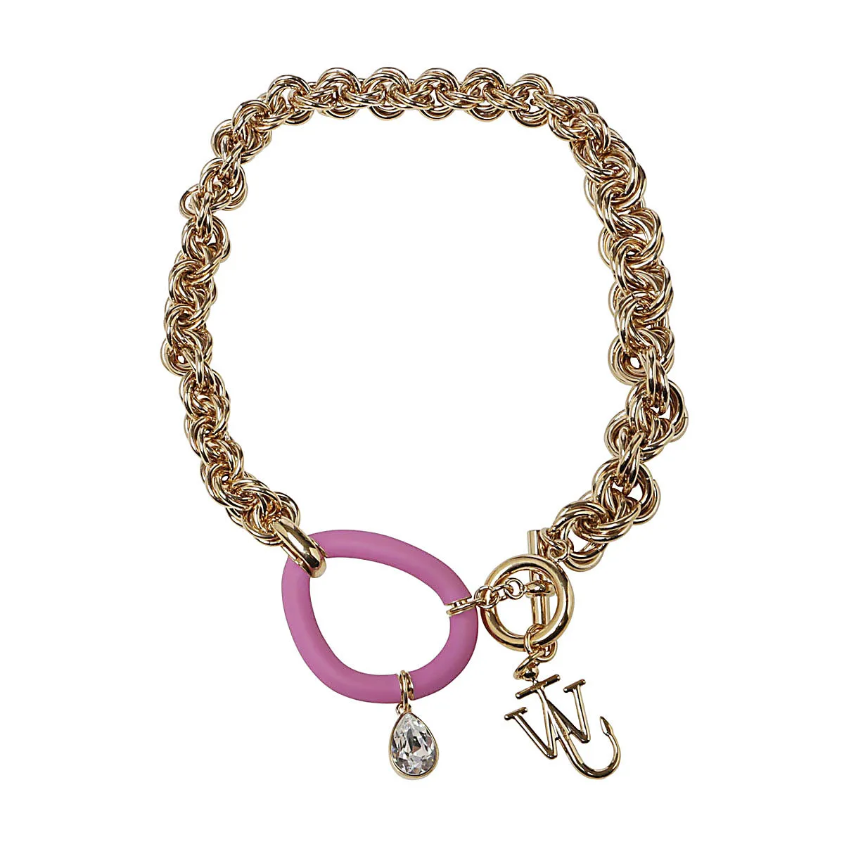 JW Anderson Logo-Pendant Toggle Fastened Necklace