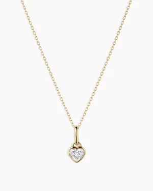 Lab Grown Diamond Heart Charm Necklace