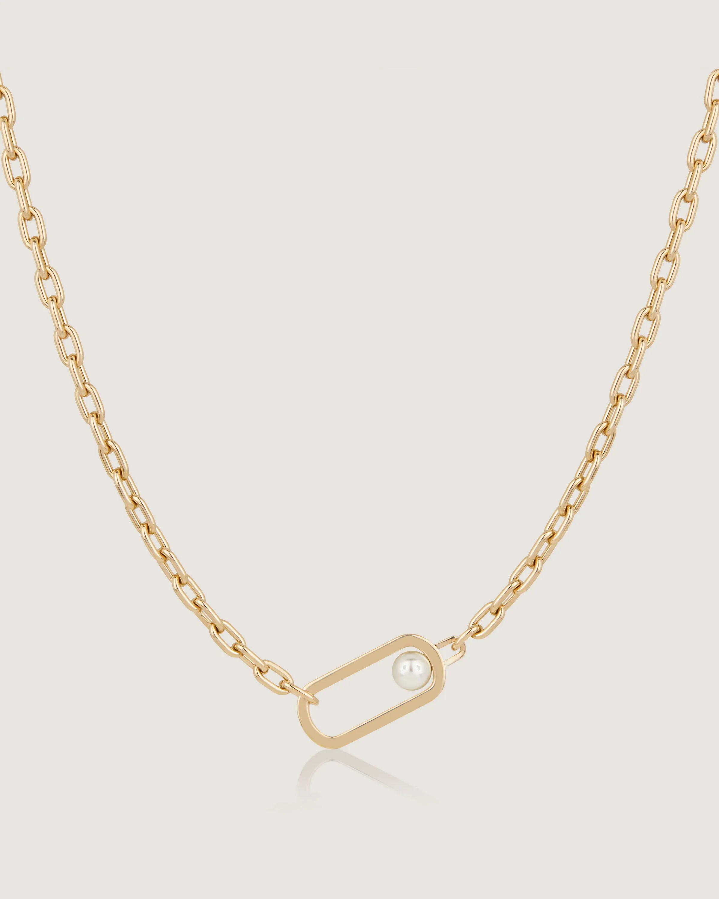 Lana Pearl Necklace - 22 Carat Gold Gilded