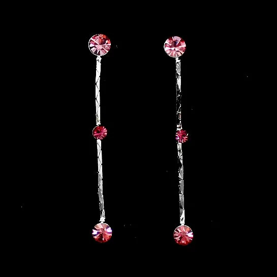 Light Rose Crystal Tassel Necklace Set Birthday Ideas For Wife