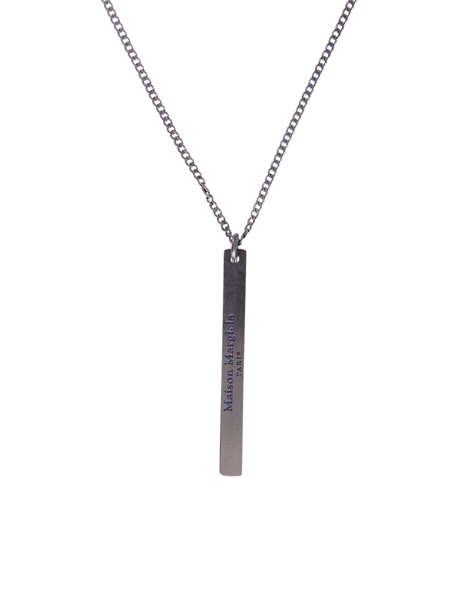 Maison Margiela Logo Engraved Pendant Necklace