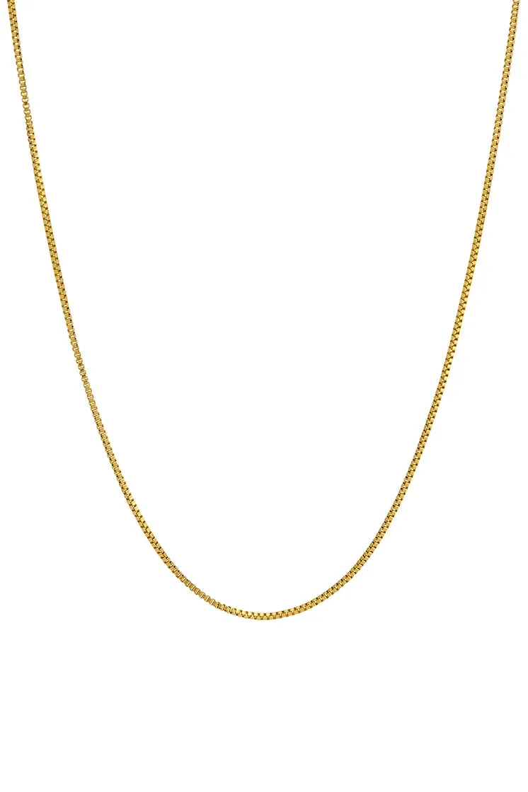Men's Thin Box Chain Necklace
