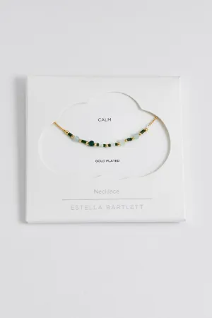 Mini Green Beaded Chain Necklace