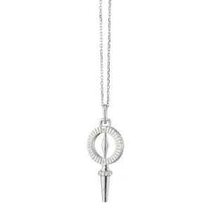 Mini “True North” Compass Key with White Sapphires
