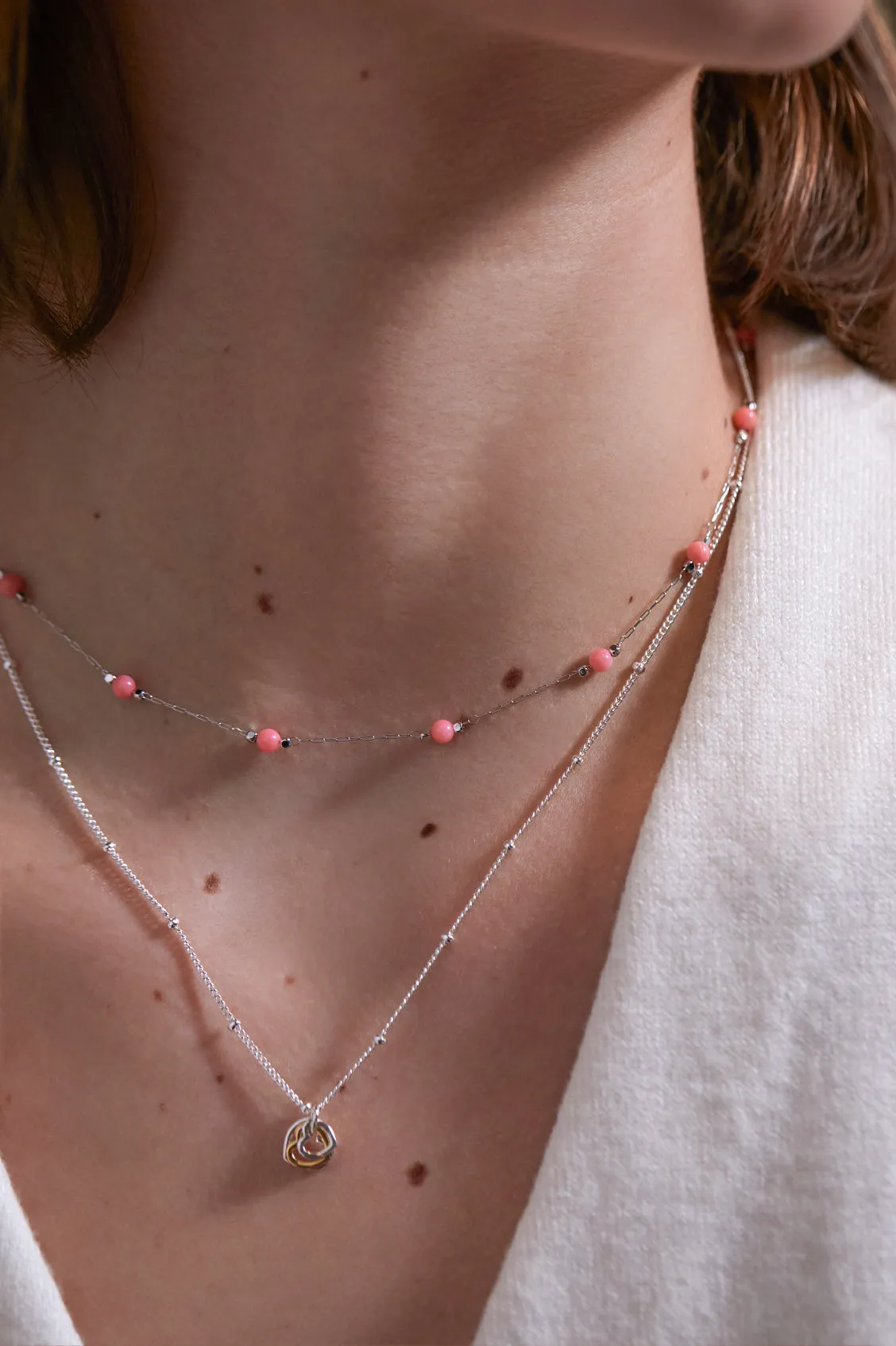 Mixed Triple Heart Necklace