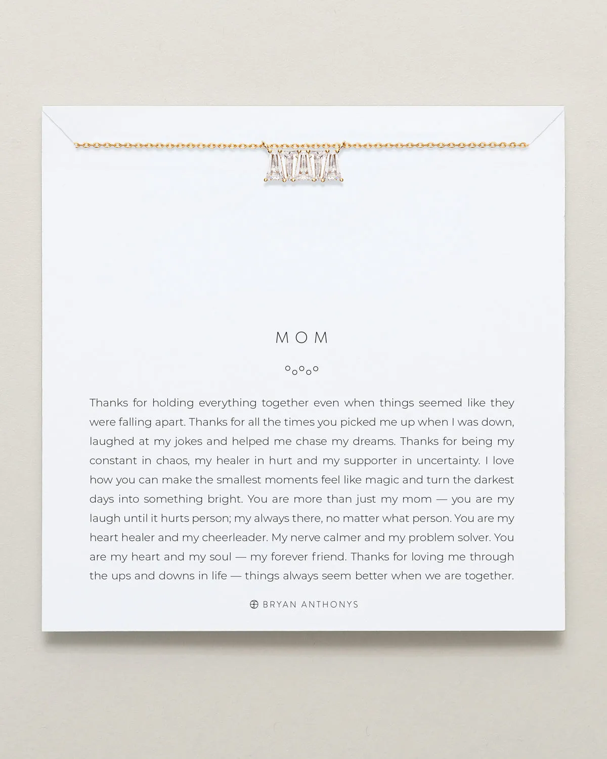 Mom Baguette Dainty Necklace