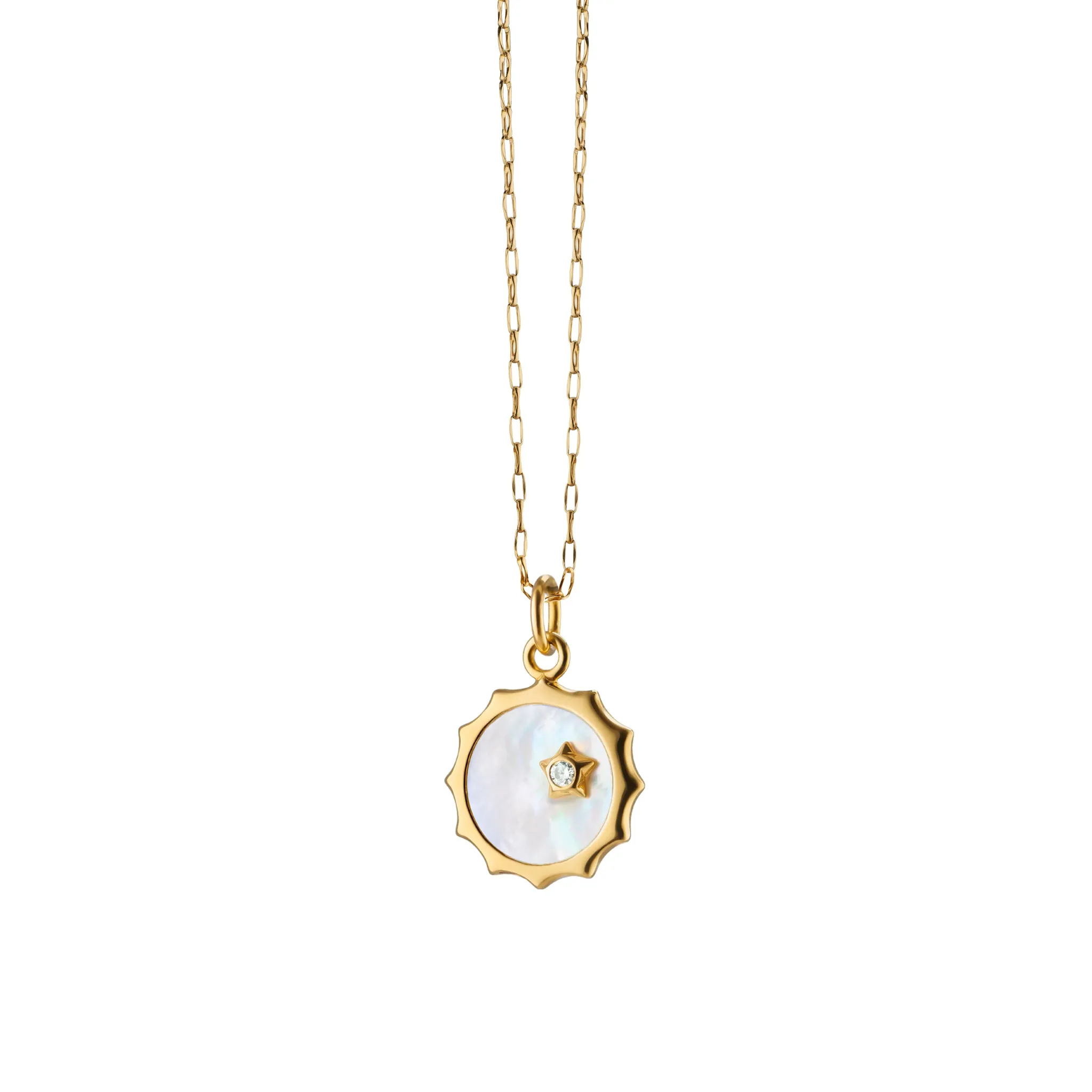 Mother of Pearl "Happiness" Sun and Star Charm