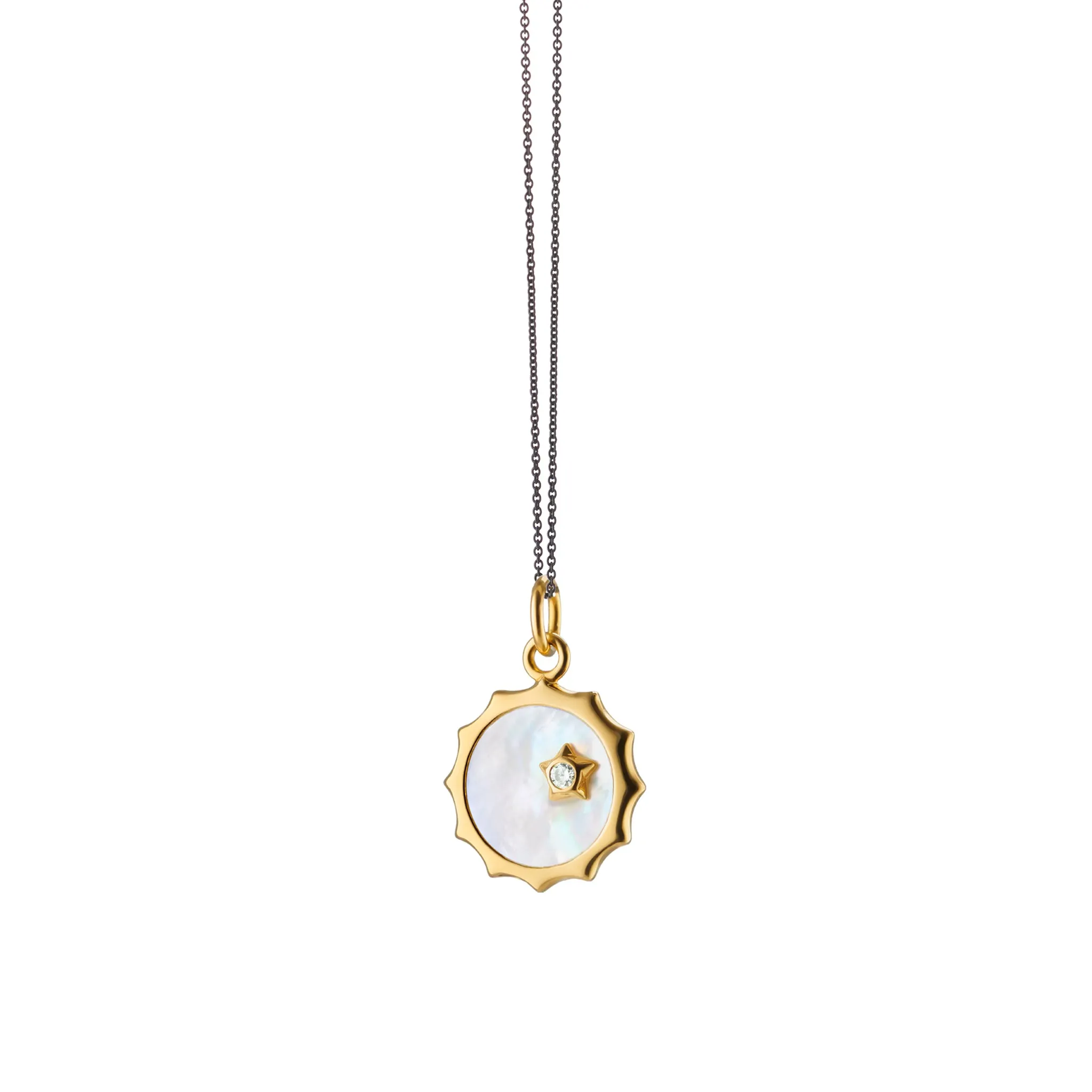 Mother of Pearl "Happiness" Sun and Star Charm