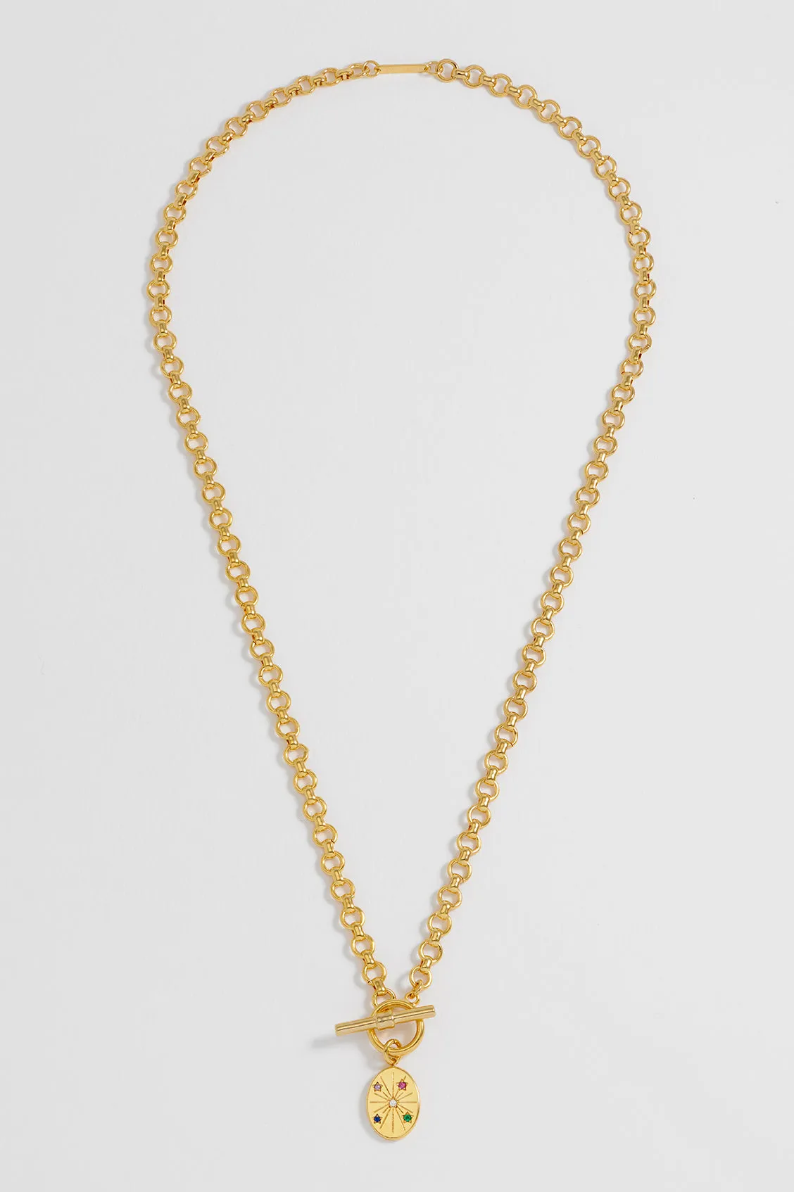 Multi Star T-Bar Chunky Necklace