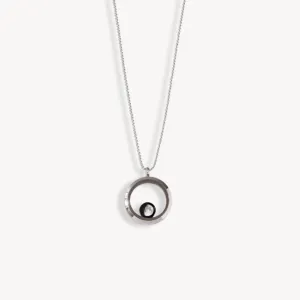 One Moon Locket in Stainless Steel