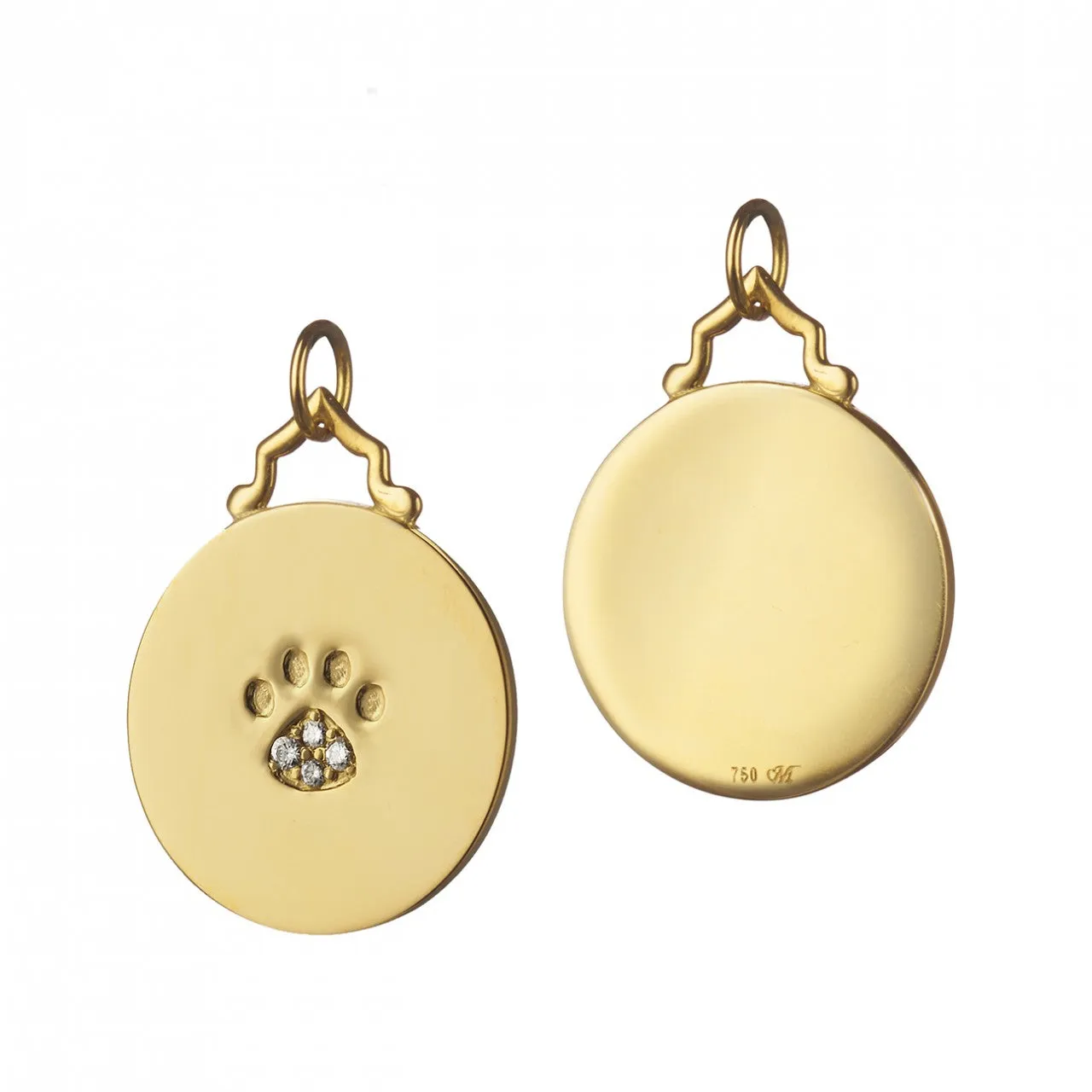 Paw Print Diamond Charm