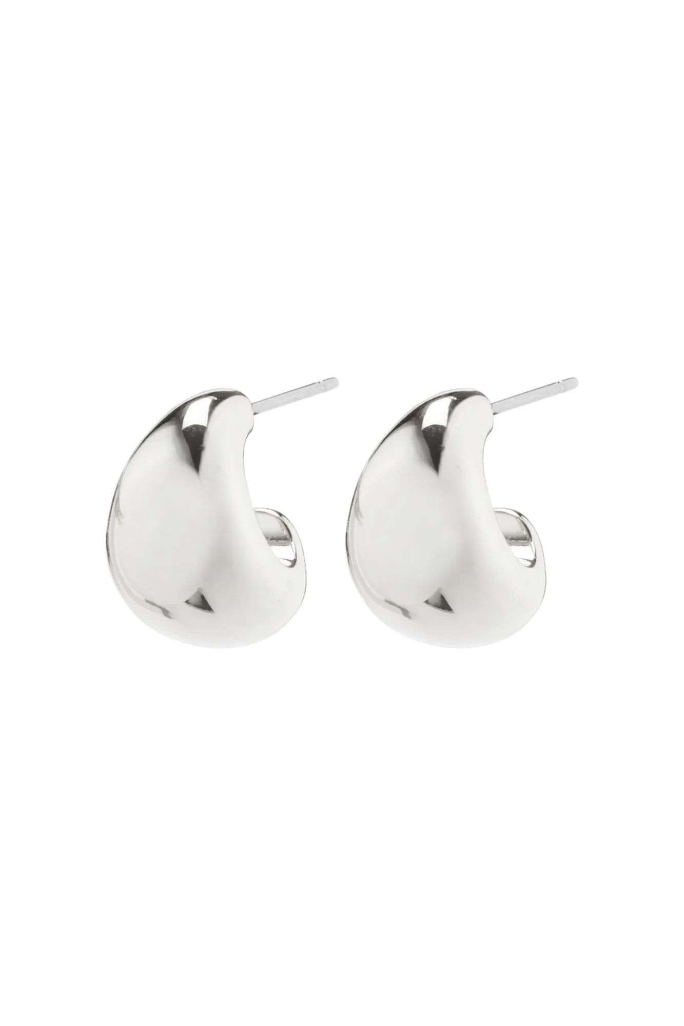 Pilgrim Alexane Recycled Chunky Mini Hoop Earrings Silver
