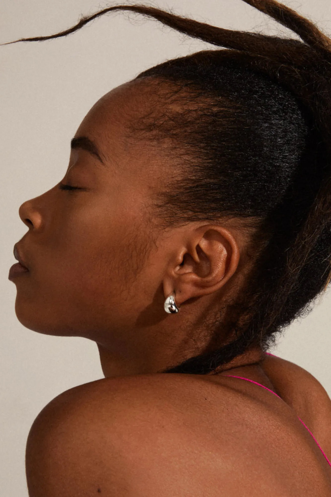 Pilgrim Alexane Recycled Chunky Mini Hoop Earrings Silver