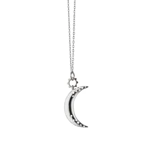 "Dream" Moon Charm with Sapphires