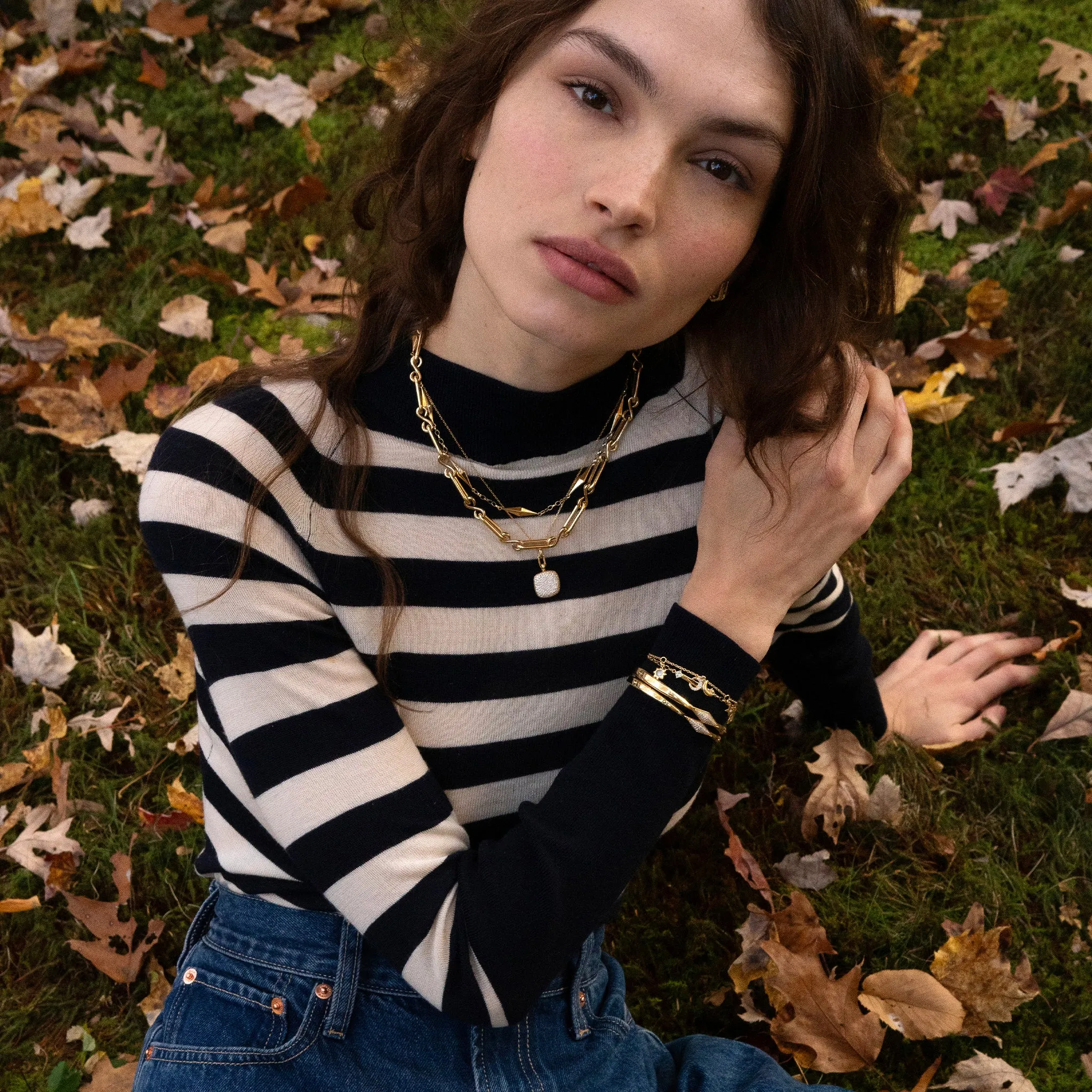 "Points North" 18K Gold Necklace