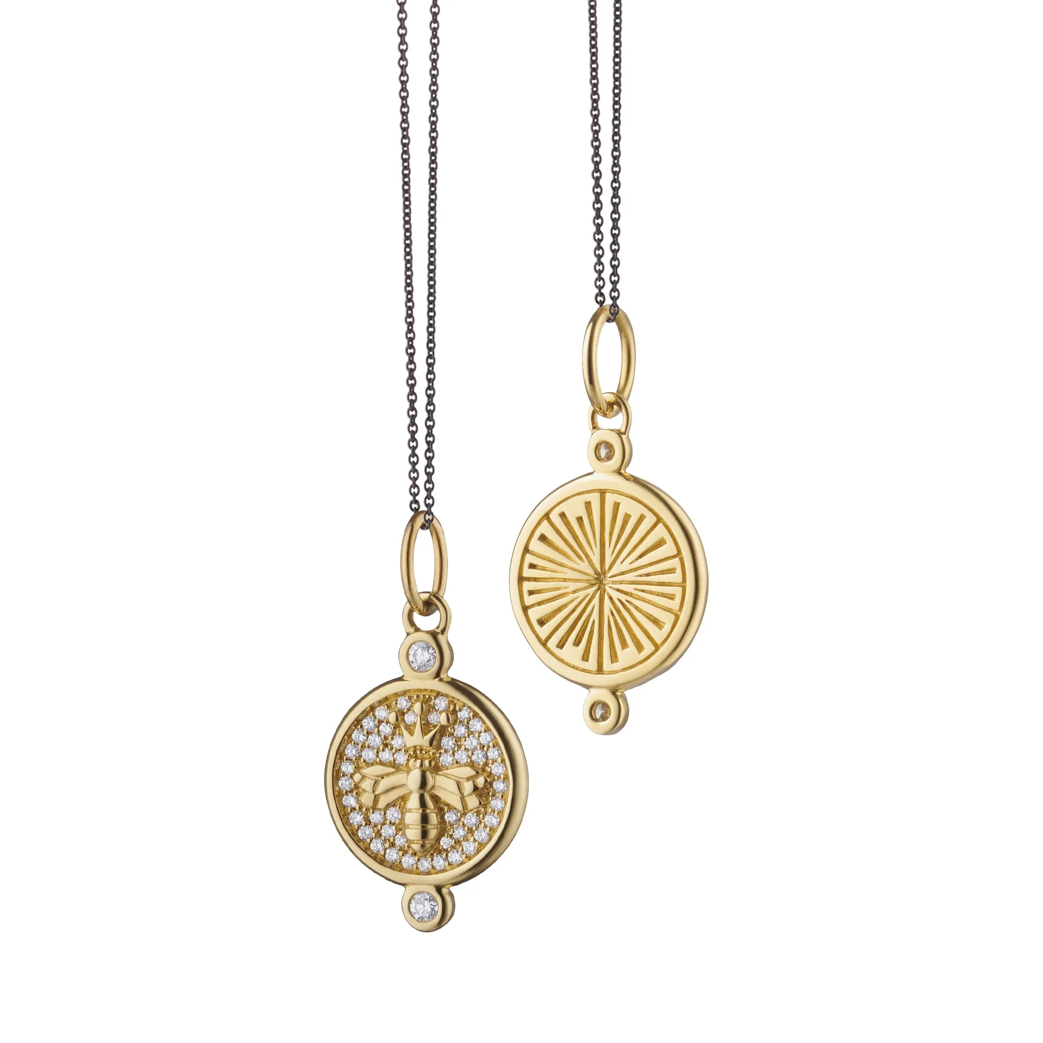 "Queen Bee" Charm with Pavé Diamonds