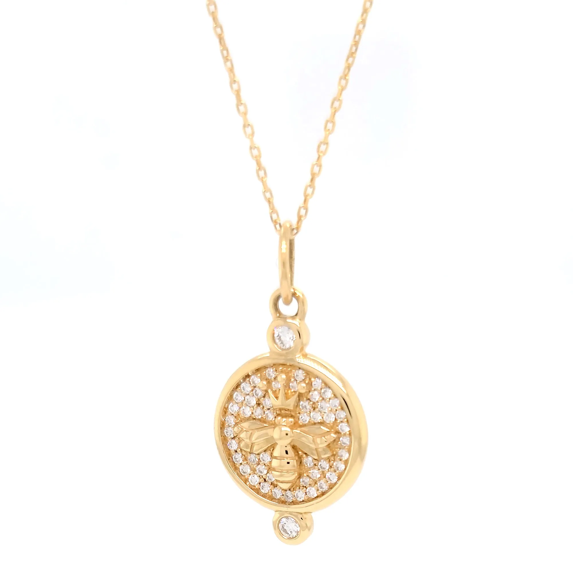 "Queen Bee" Charm with Pavé Diamonds