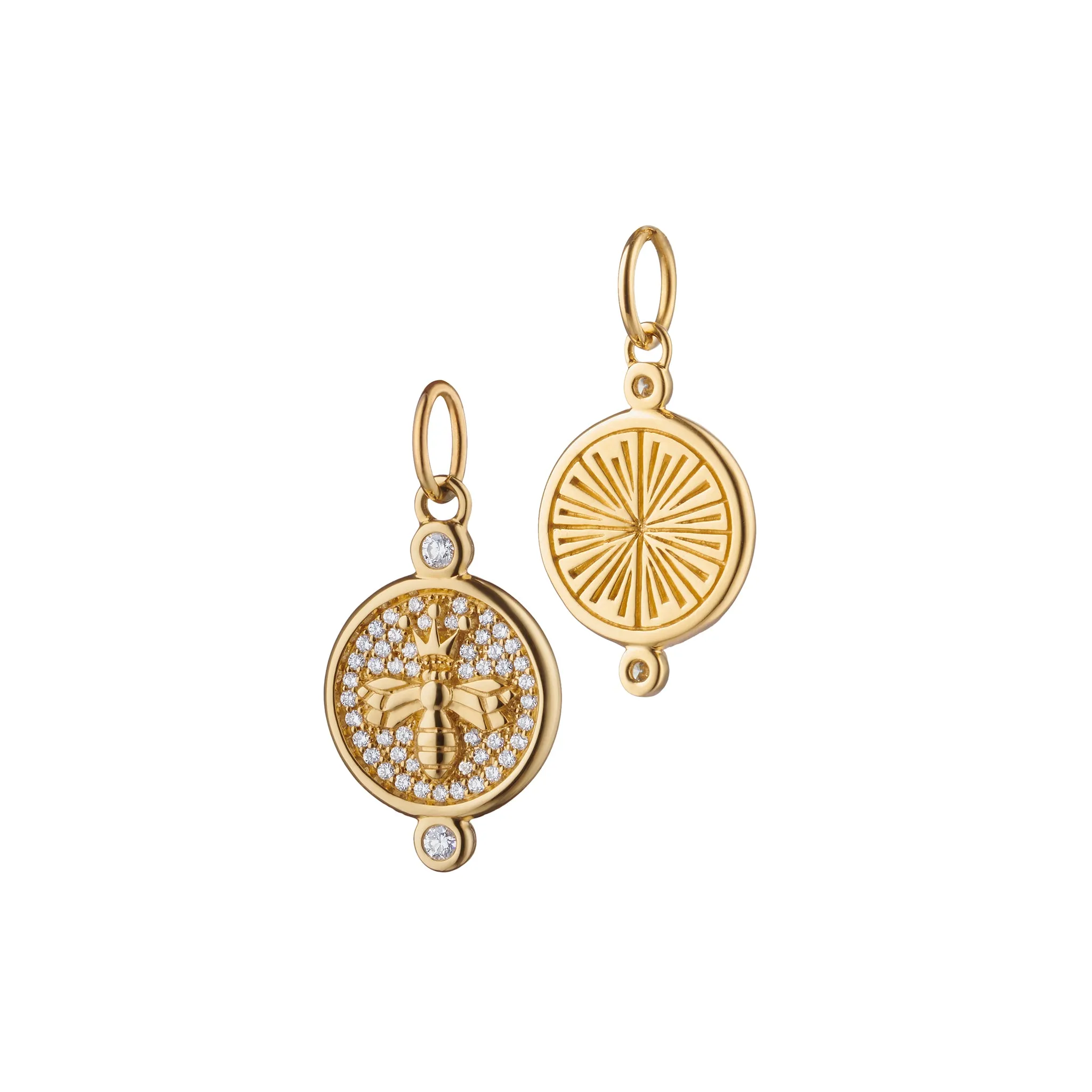 "Queen Bee" Charm with Pavé Diamonds