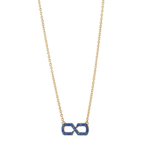 "The Symbol" Blue Sapphire Infinity Necklace