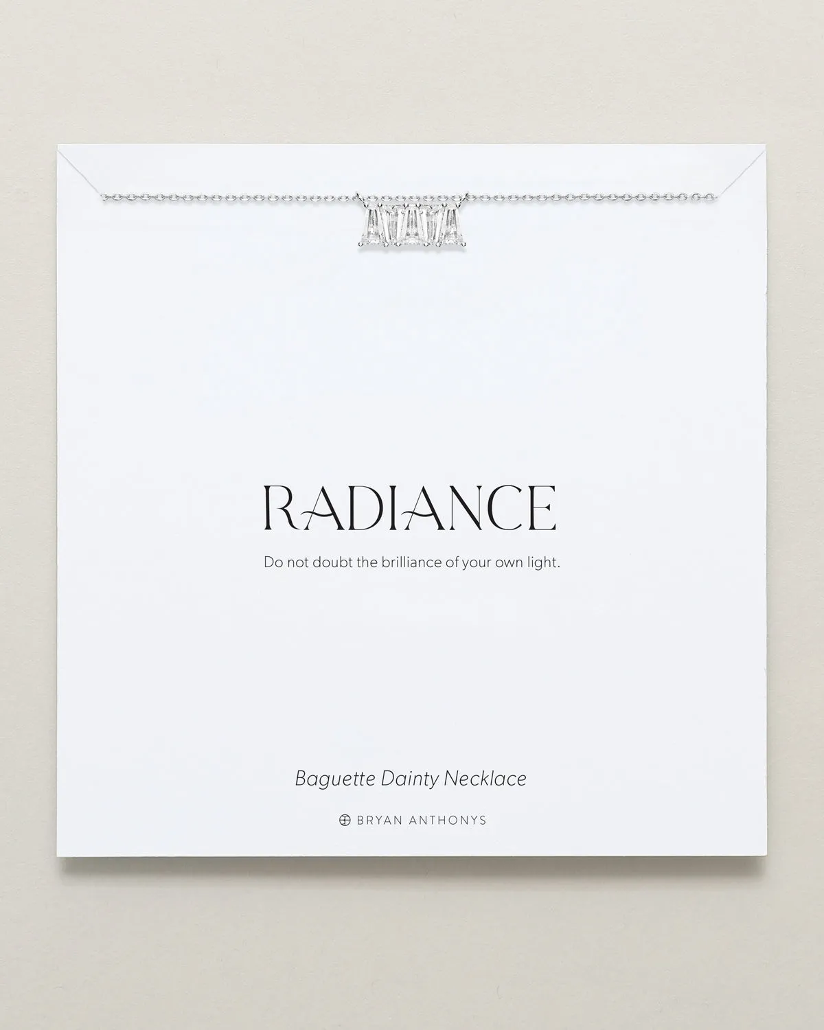 Radiance Baguette Dainty Necklace