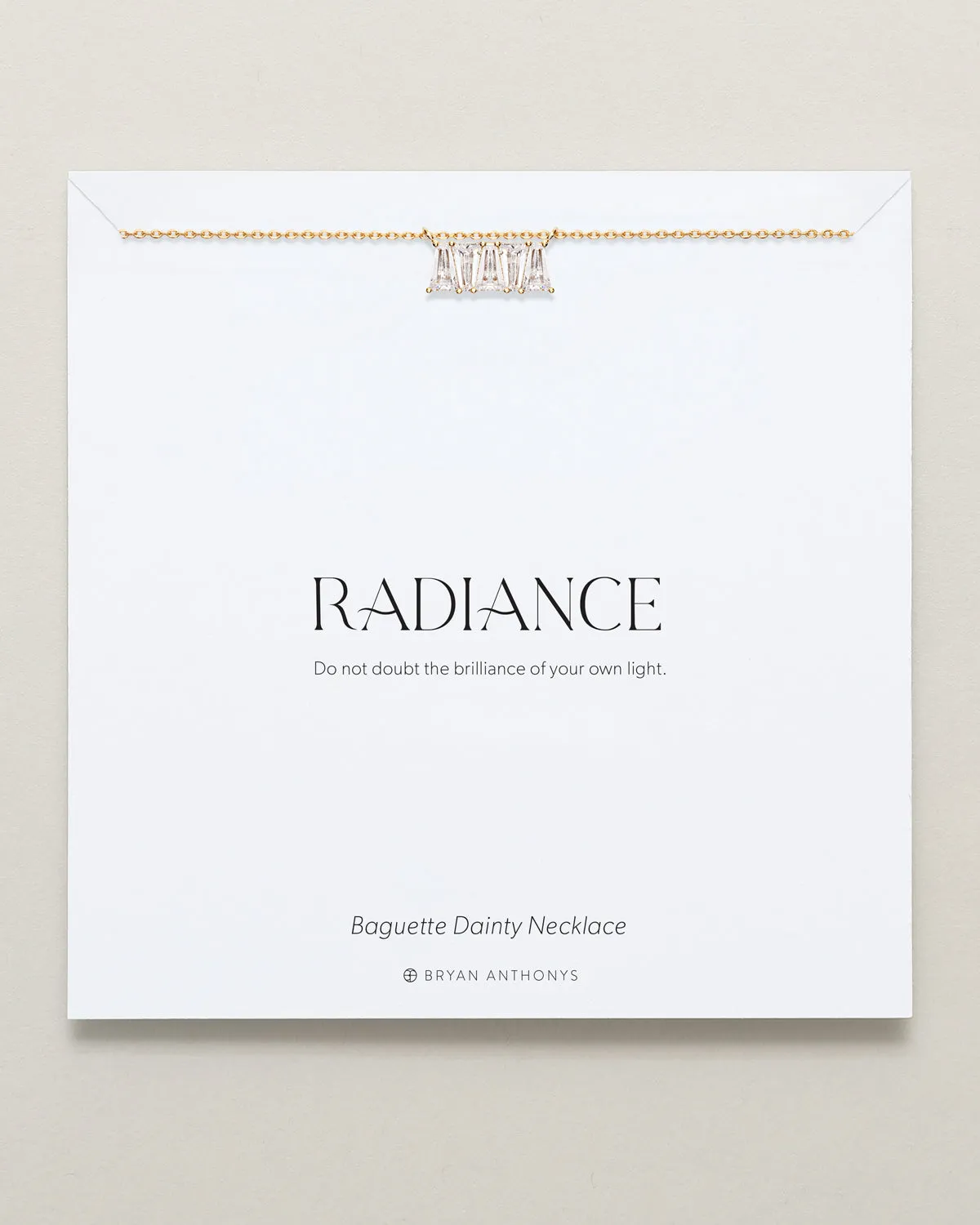 Radiance Baguette Dainty Necklace