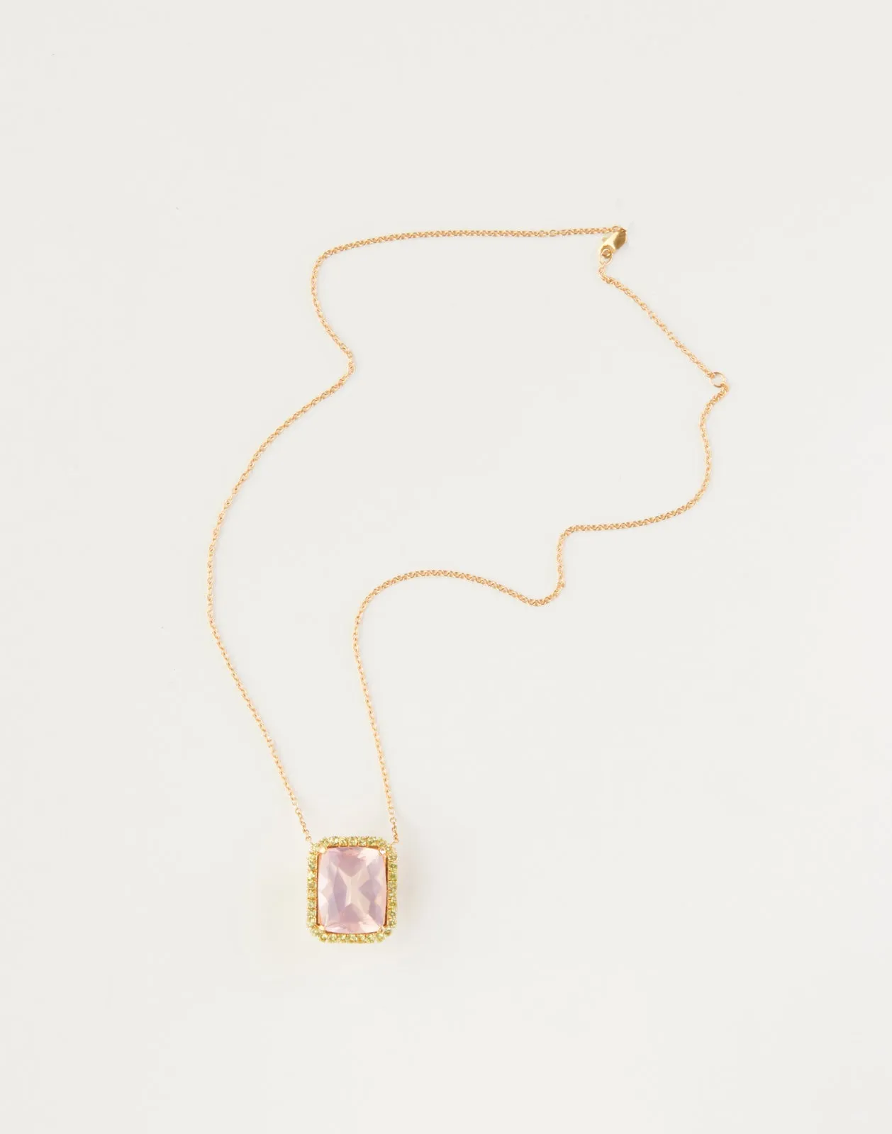 Rose Quartz and Peridot Pendant