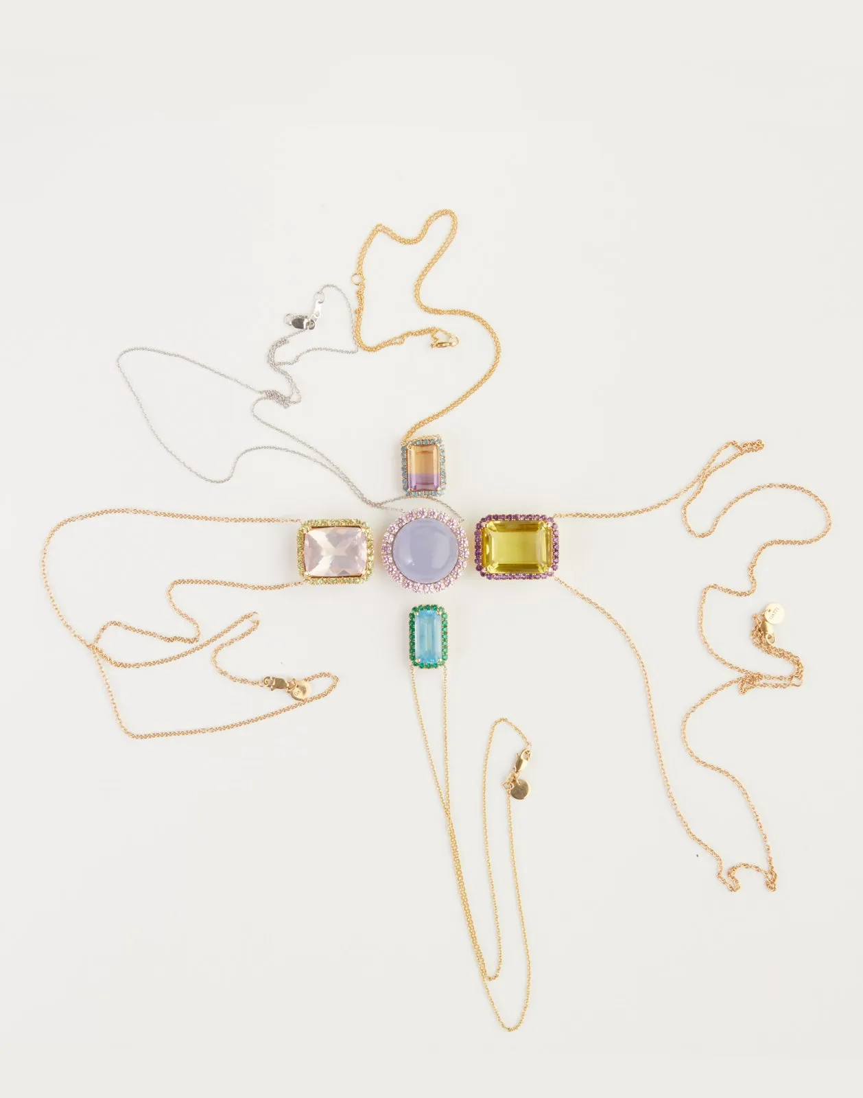 Rose Quartz and Peridot Pendant