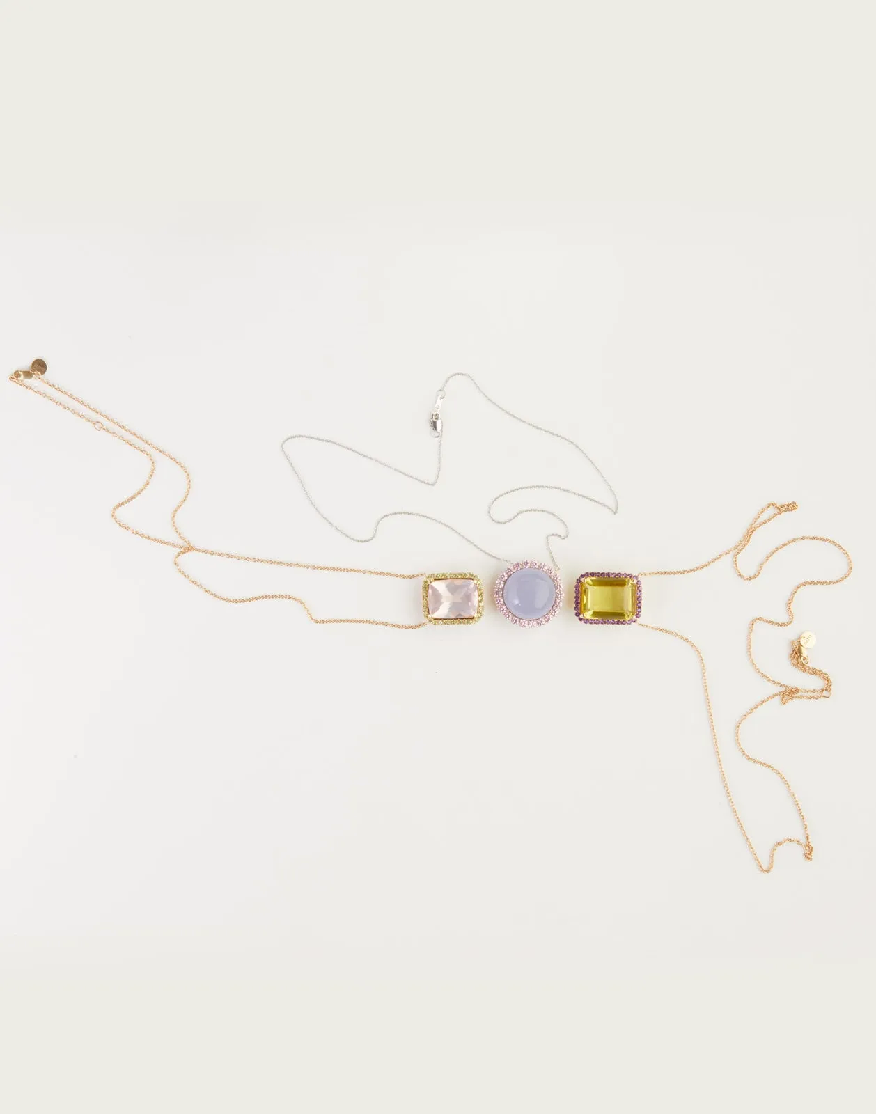 Rose Quartz and Peridot Pendant