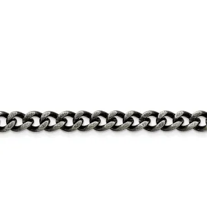 Stainless Steel 7.50mm Oxidized Curb Chain | SRN1611