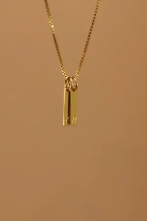 STAMPED INITIAL TAG CHARM