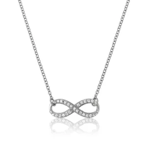 Sterling Silver CZ Infinity Design Necklace