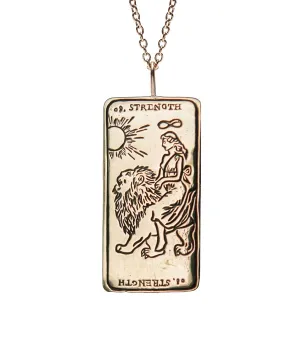 Strength Tarot Card Necklace