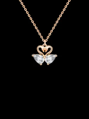 Swan Love Sterling Silver Necklace