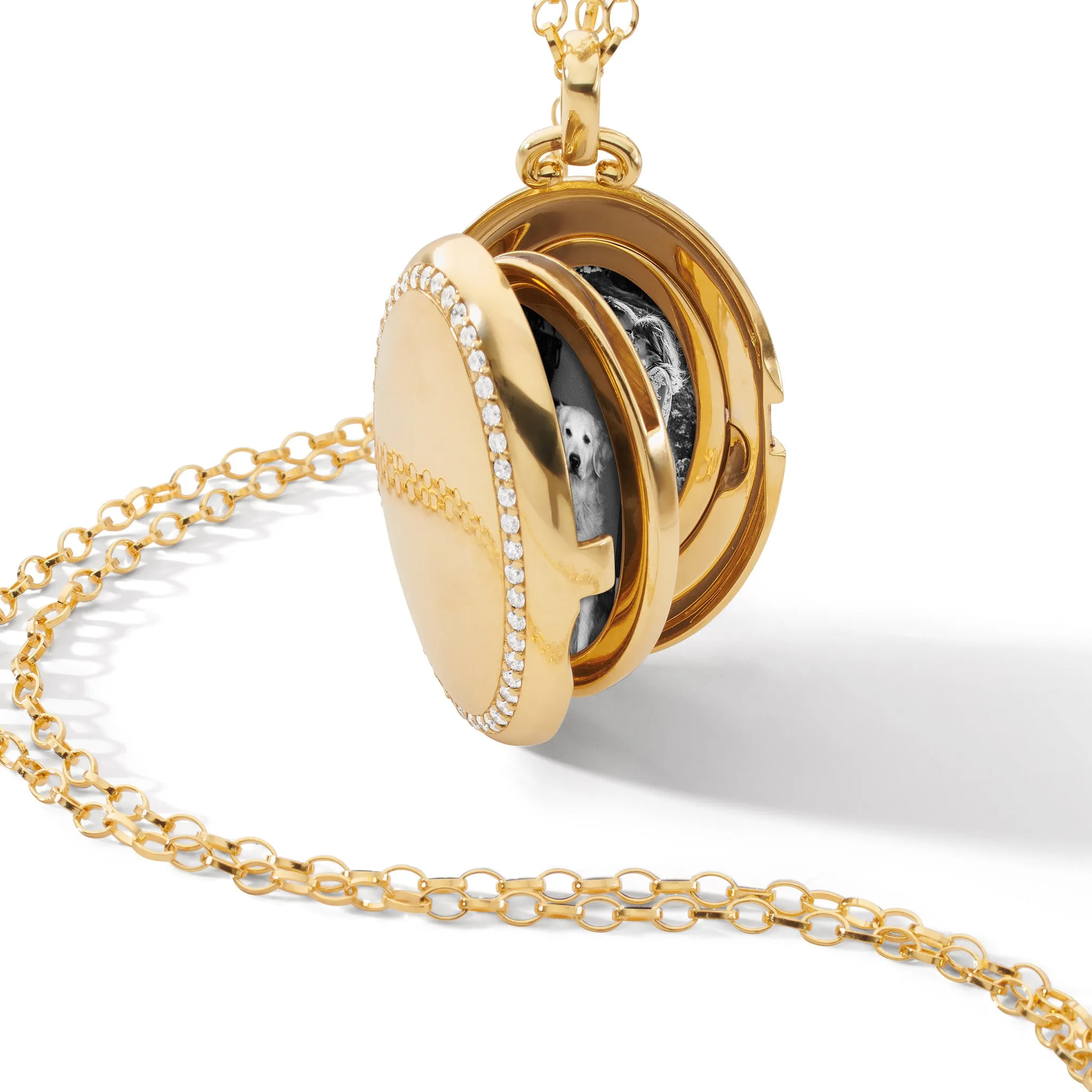 The Four Image "Premier" 18K Yellow Gold Diamond Locket