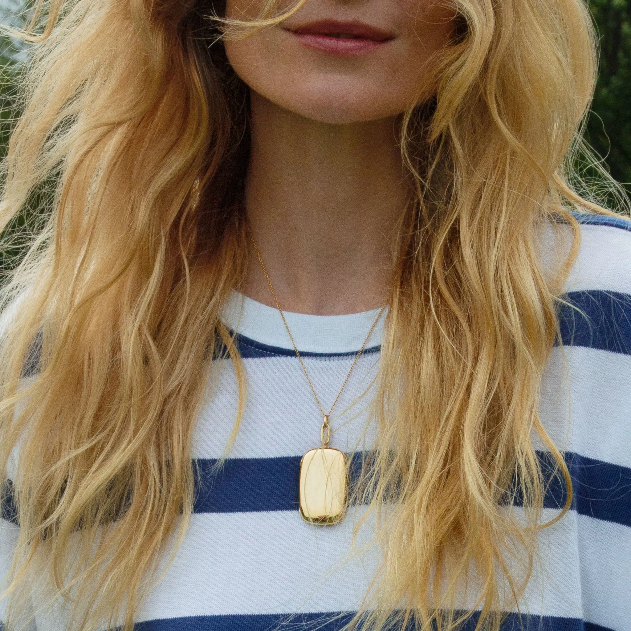 The "Finn" 18K Gold Locket Necklace