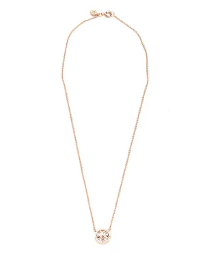 Tory Burch Miller Pave Logo Delicate Necklace