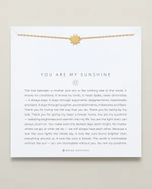 You Are My Sunshine Icon Necklace (Mother Son)